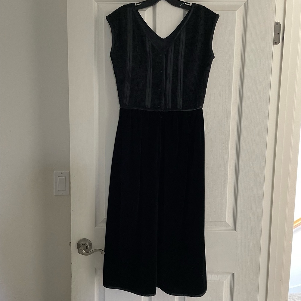 Vintage Annikki Karvinen Handmade in Finland Black Dress Sz S
